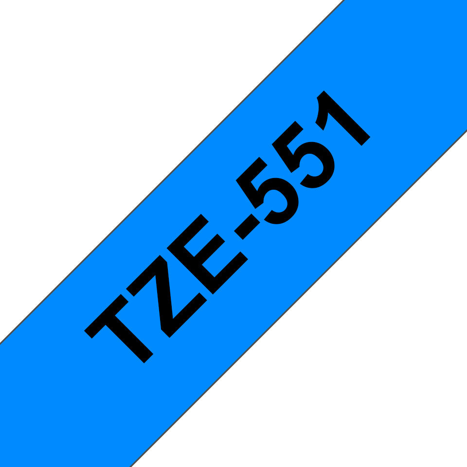 Schriftband, 24mmx8m, schwarz/blau BROTHER TZE551