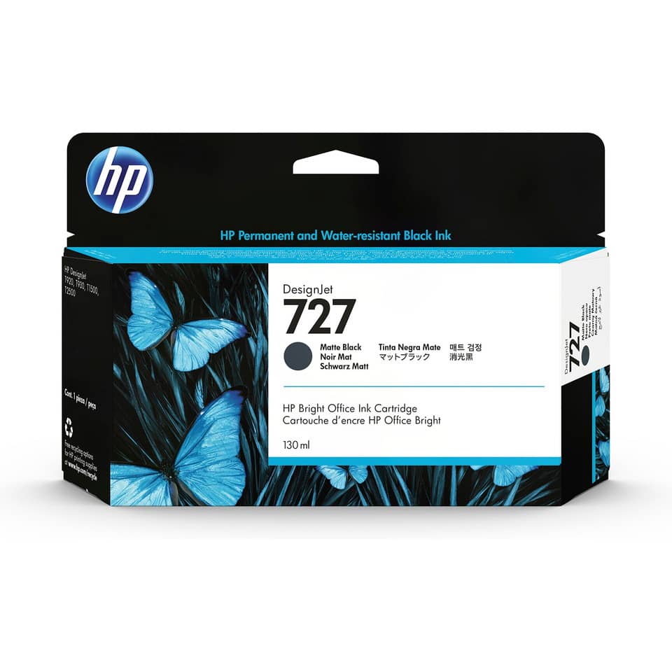 Inkjetpatrone Nr. 727, 130 ml, matt schwarz HP B3P22A HP B3P22A 130ml