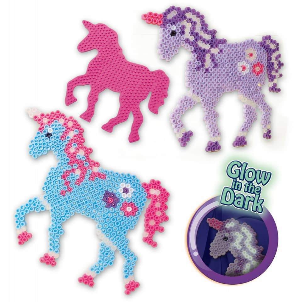 Bügelperlen-Set Einhorn Glow in the Dark SES CREATIVE 06115 SES Creative 06115 Glow in the Dark