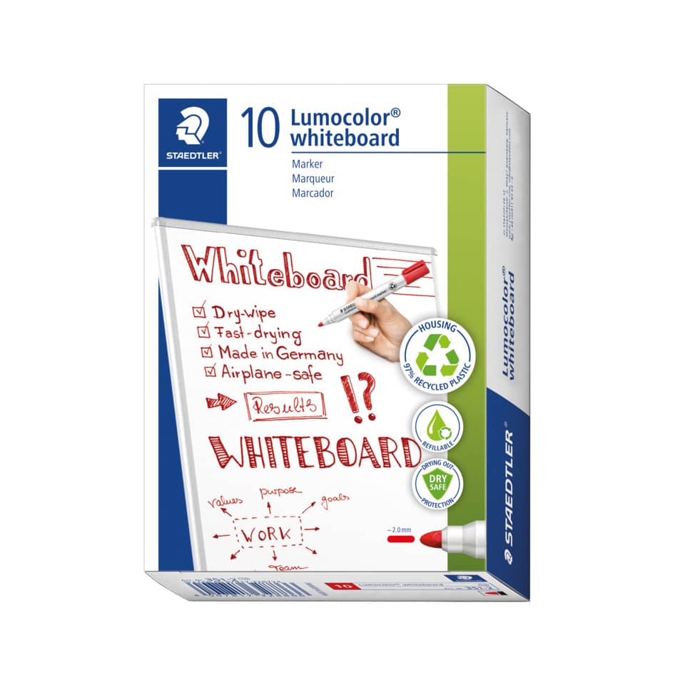 Boardmarker Lumocolor®, 2mm, Rundspitze, rot STAEDTLER 351-2 STAEDTLER 351-2 Rundsp.2mm
