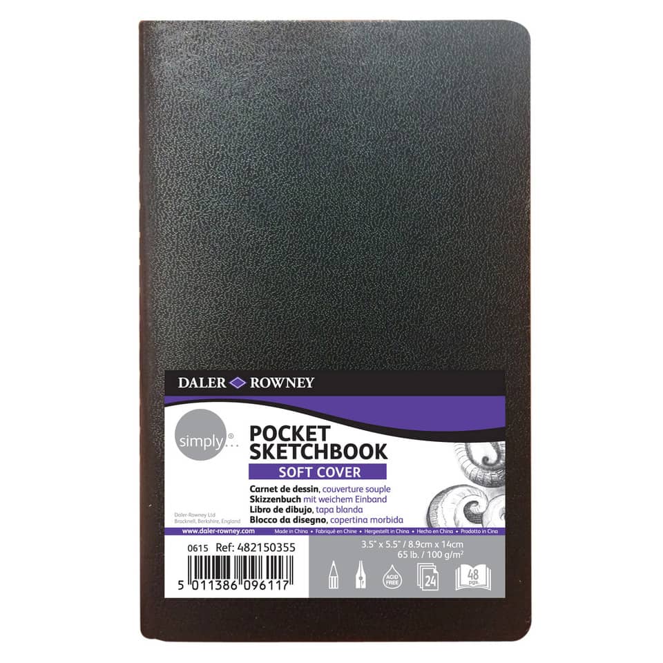 Skizzenbuch Pocket, A6, 100g/m², 48 Seiten, Softcover DALER ROWNEY D482150355 DALER-ROWNEY D482150355