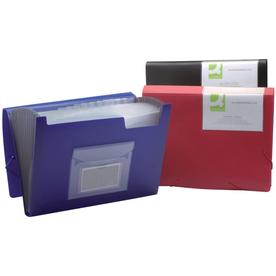 Fächertasche, 13-teilig, rot Q-CONNECT KF01274 Q-CONNECT KF01274 13 teilig