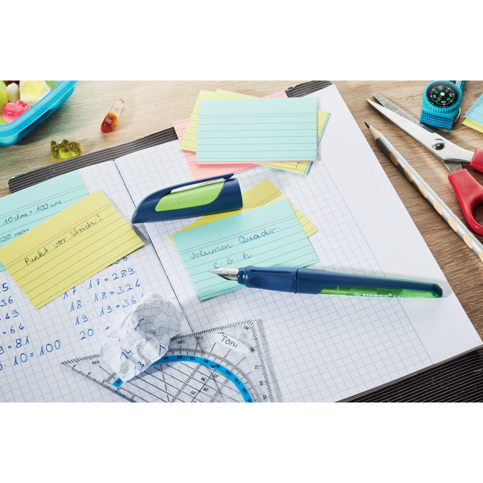 Füllfederhalter EASYbuddy® Twilight Sky M, stahlblau/limette STABILO 5031/12-41