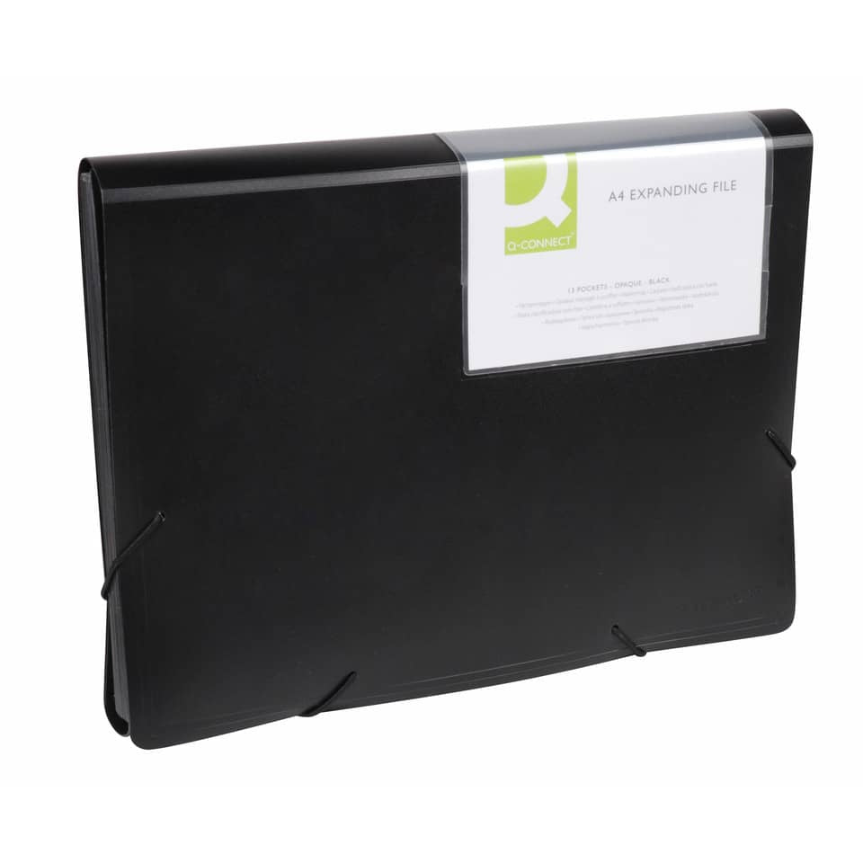 Fächertasche, 13-teilig, schwarz Q-CONNECT KF01276 Q-CONNECT KF01276 13 teilig