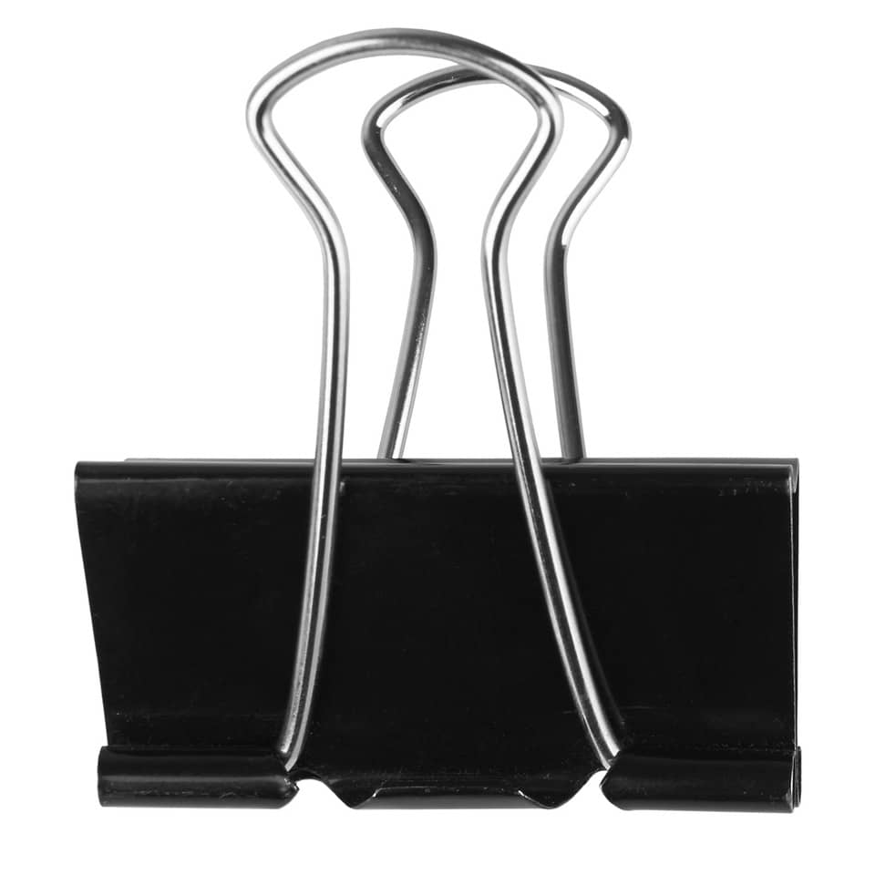 Briefklemmer Foldback, 32mm, 10 Stück, schwarz Q-CONNECT KF01284