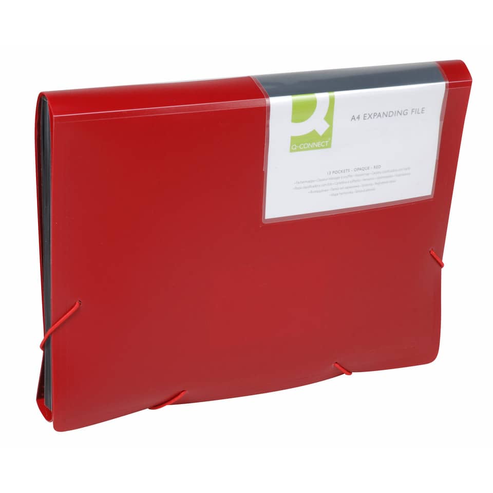 Fächertasche, 13-teilig, rot Q-CONNECT KF01274 Q-CONNECT KF01274 13 teilig