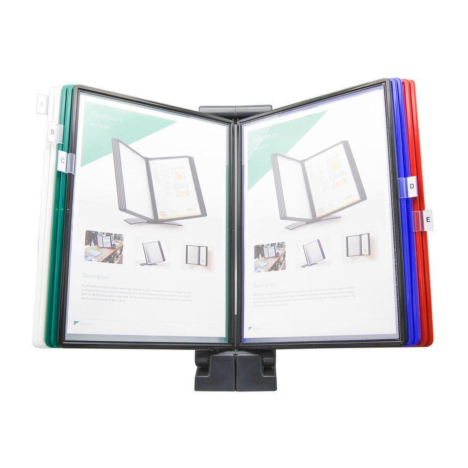 Tischdisplay Quickfind anthrazit/sortiert   10 Tafeln Q-CONNECT KF06008 Q-CONNECT KF06008 10 Tafeln