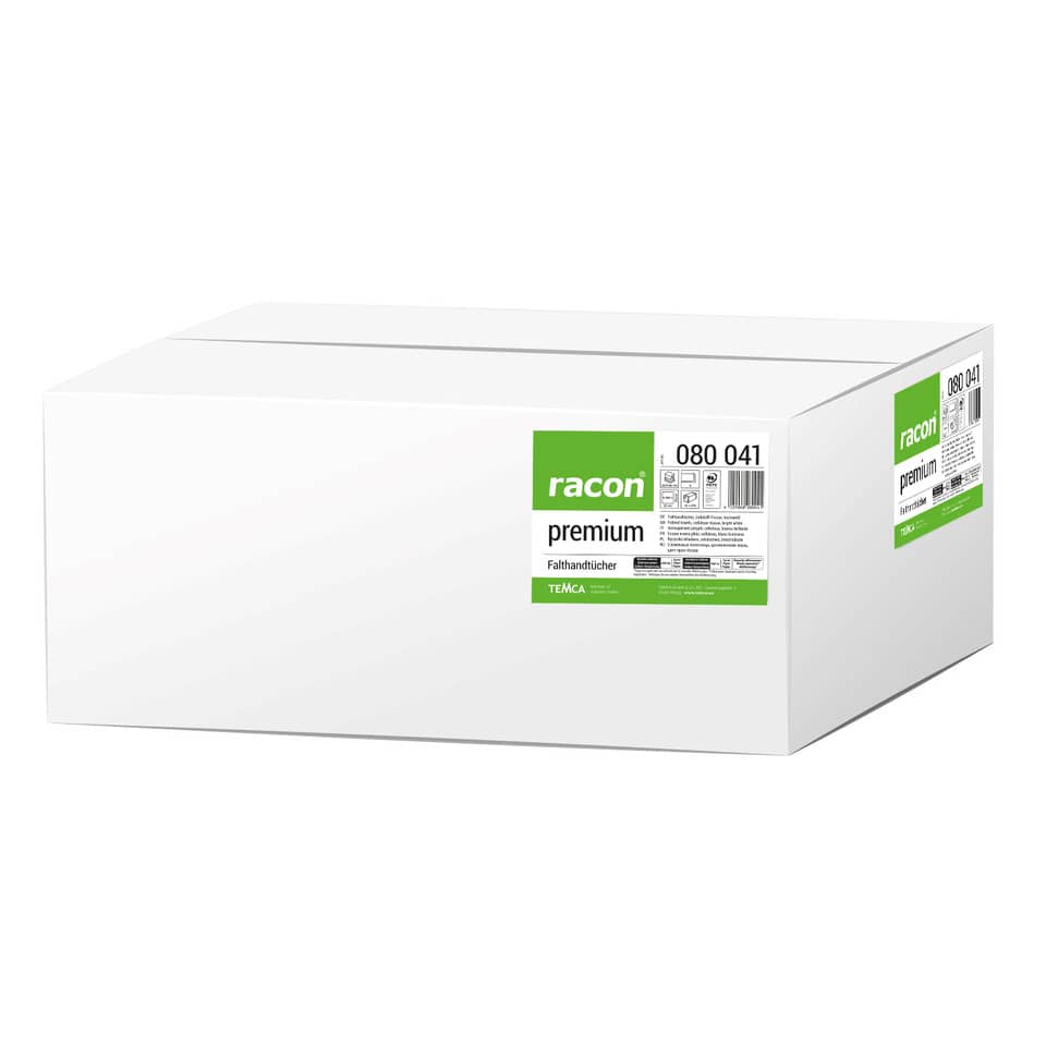 Falthandtuch Premium, 2-lagig, ZZ-Falz, 4050 Blatt, hochweiß RACON 080041-0 RACON 080041-01 2-lagig 15x270ST
