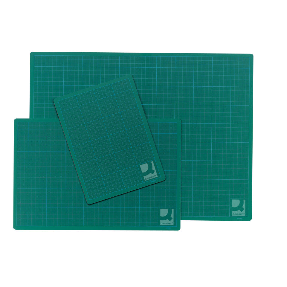 Schneidunterlage 30x45cm, PVC, A3, grün Q-CONNECT KF01136 Q-CONNECT KF01136 30x45cm