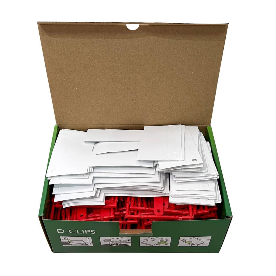 Aktenbinder D-Clip, 8cm, 100 Stück, rot Q-CONNECT KF02281 Q-CONNECT KF02281 100ST