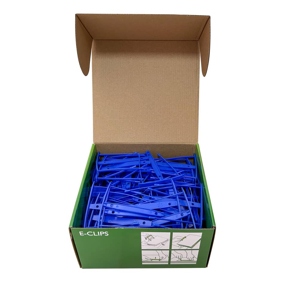 Aktenbinder E-Clip, 8cm, 100 Stück, blau Q-CONNECT KF02282