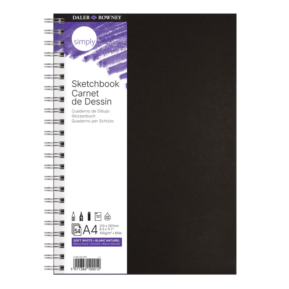 Skizzenbuch, A4, 100g/m², 54 Blatt DALER ROWNEY D482254400 DALER-ROWNEY D482254400