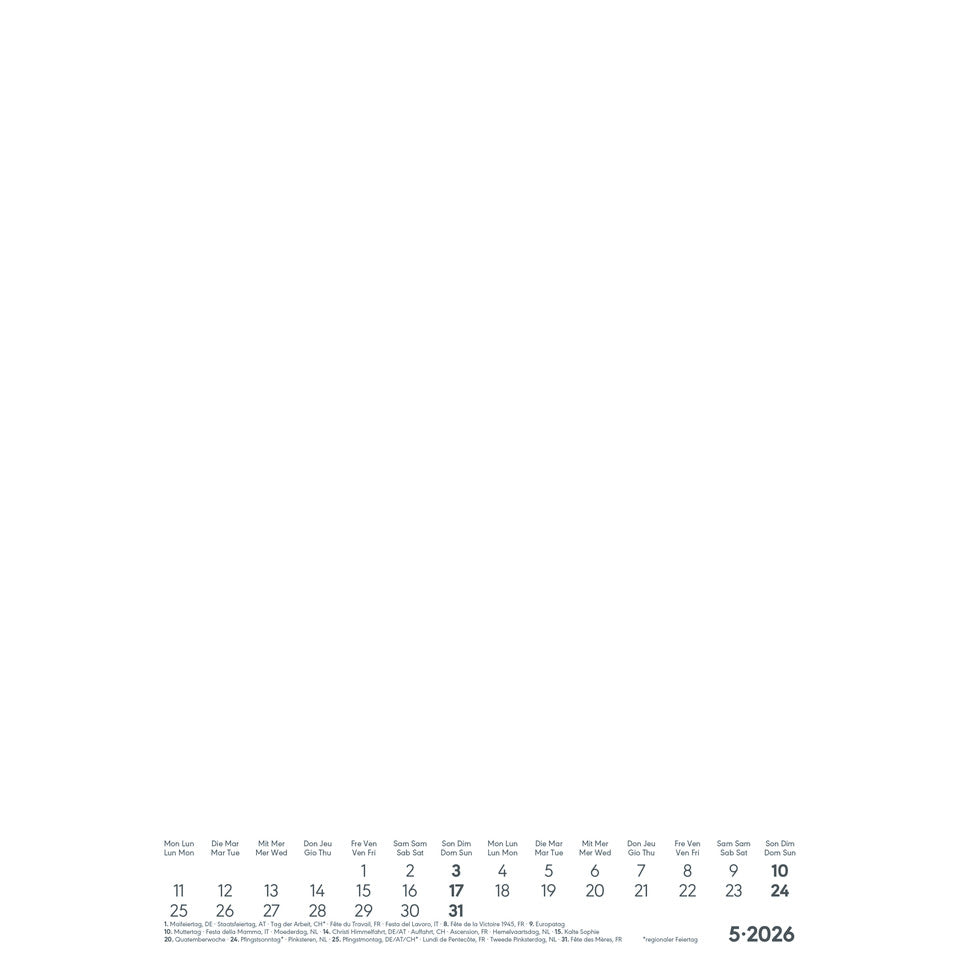 Bastelkalender 2027, 21 x 29,7 cm, 1M/1S, weiß ALPHA 155701 ALPHA 155701 21x29,7cm