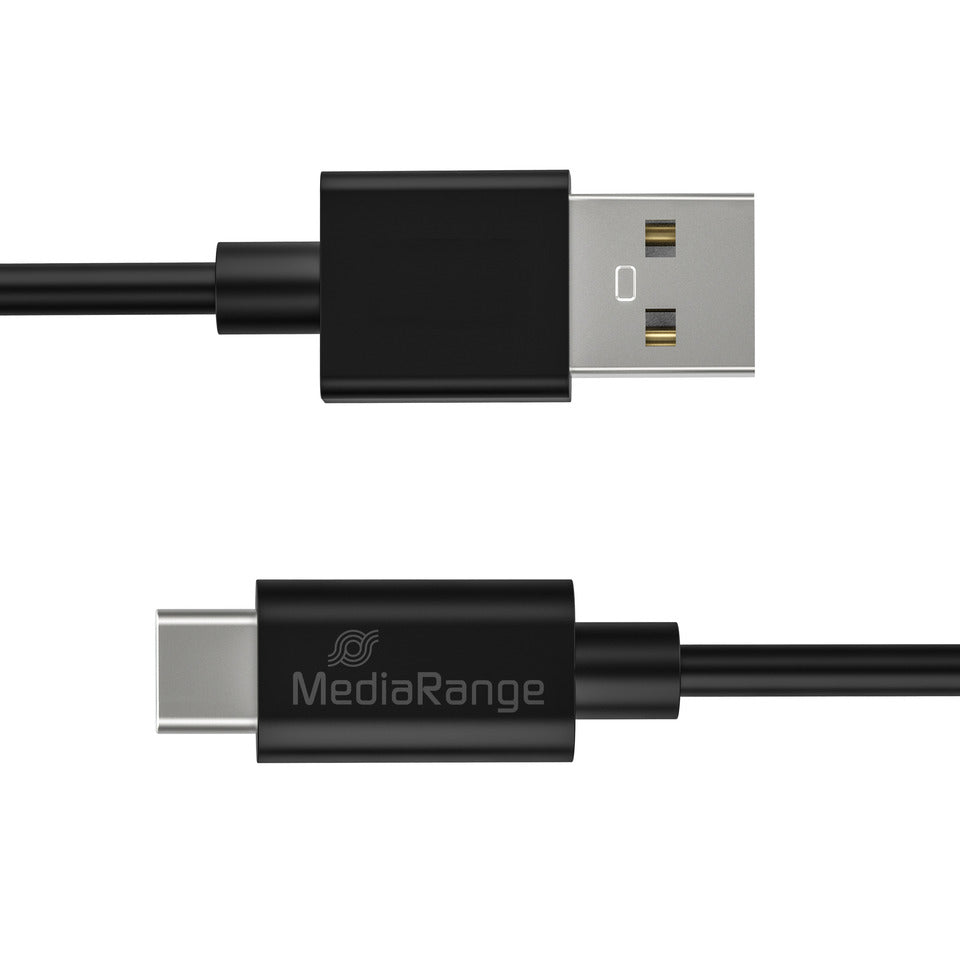 Ladekabel USB 3.0 Typ C schwarz 1,2m MEDIARANGE MRCS160