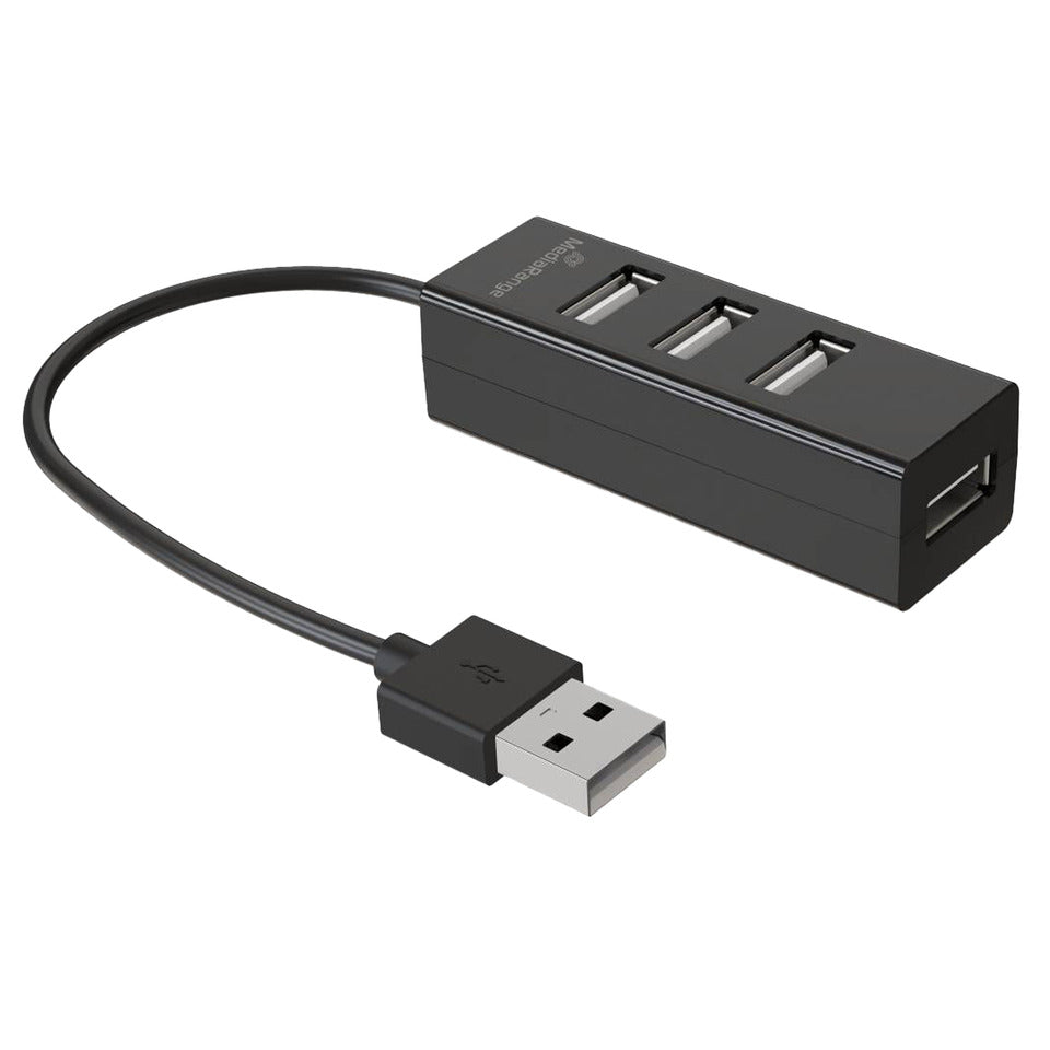 Verteiler USB 2.0, 1:4, bus-gespeist, schwarz MEDIARANGE MRCS502