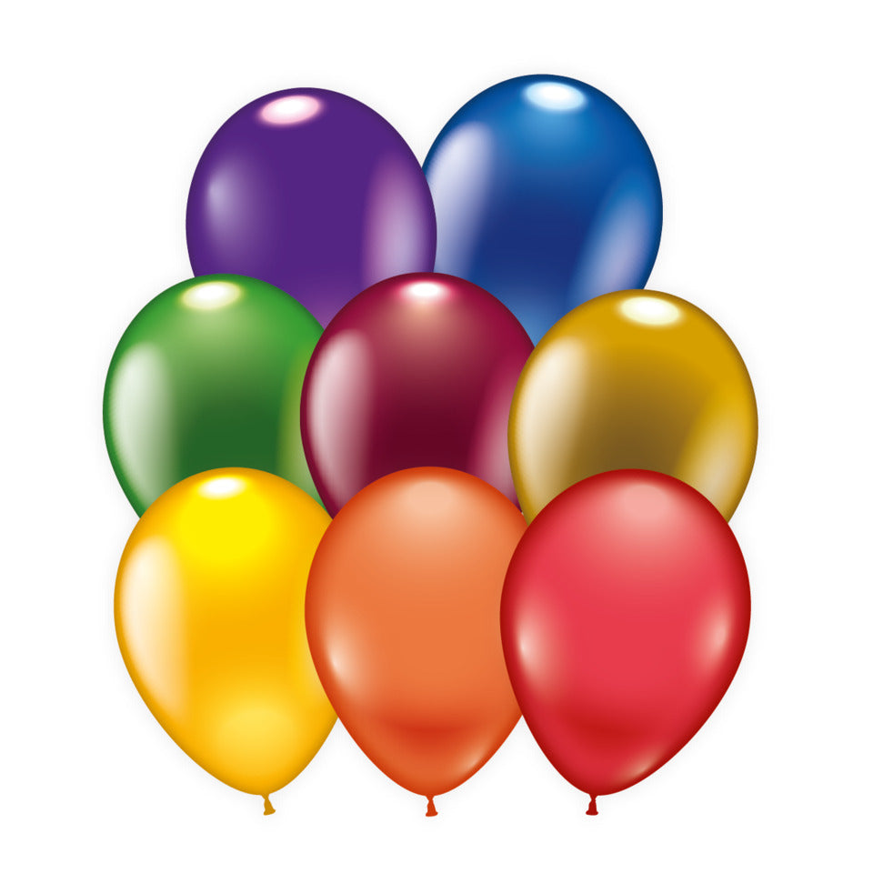 Luftballon, 8 Stück, Metallic sortiert KARALOON 10002 KARALOON 10002 D.ca. 22-24,5cm