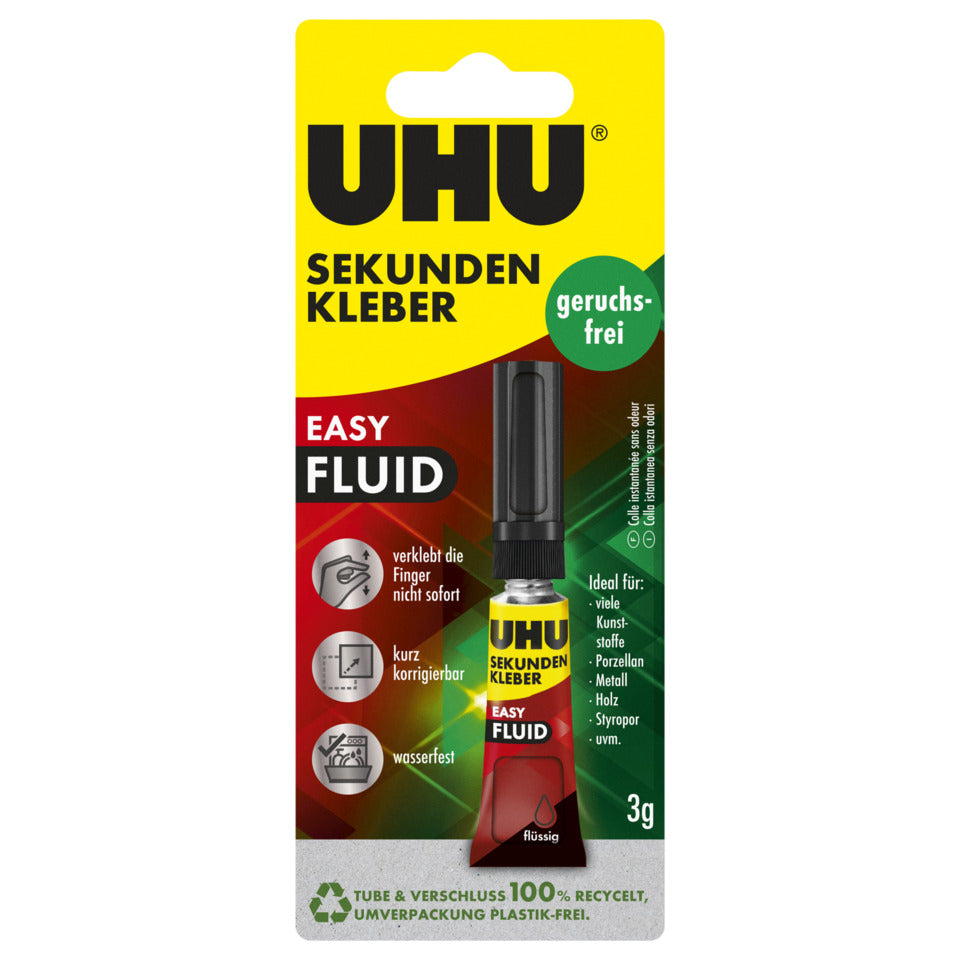 Sekundenkleber geruchsfrei EASY, Tube mit 3 g UHU 46130 UHU 46130 Alleskleber