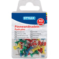 Pinnwandnadeln, farbig, 40 Stück STYLEX 24481