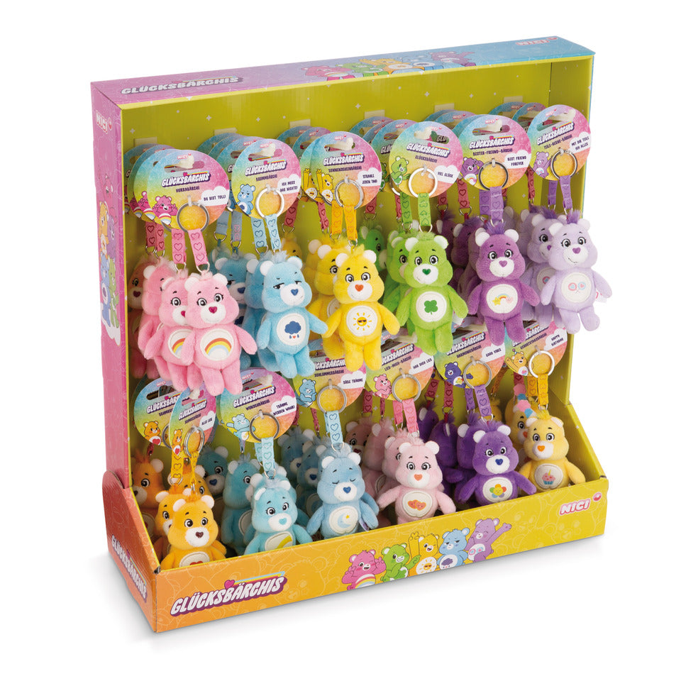 Schlüsselanhänger Glücksbärchi, 10cm, 12 Stück, sortiert NICI 61417 NICI 61417 10cm Care Bears 12Designs