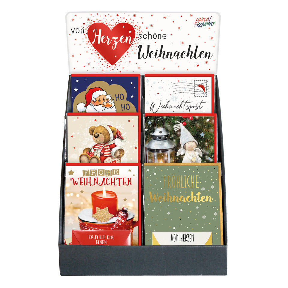 Weihnachtskarte, 36er Box, sortiert BRAUN+COMPANY 5989-24056 BRAUN+COMPANY 5989-24056   Bild