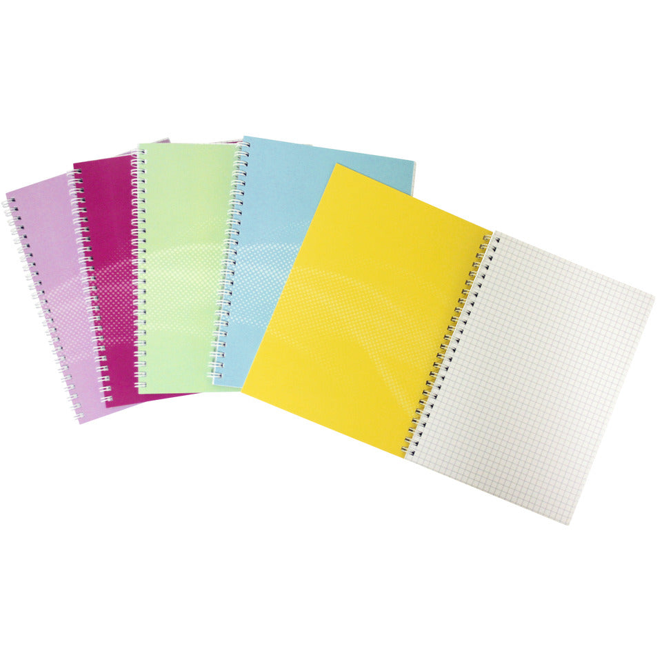 Spiralnotizbuch 80g/m² A 5 A5 80BL Pastell kariert DONAU 1348109-99 DONAU 1348109-99 kariert