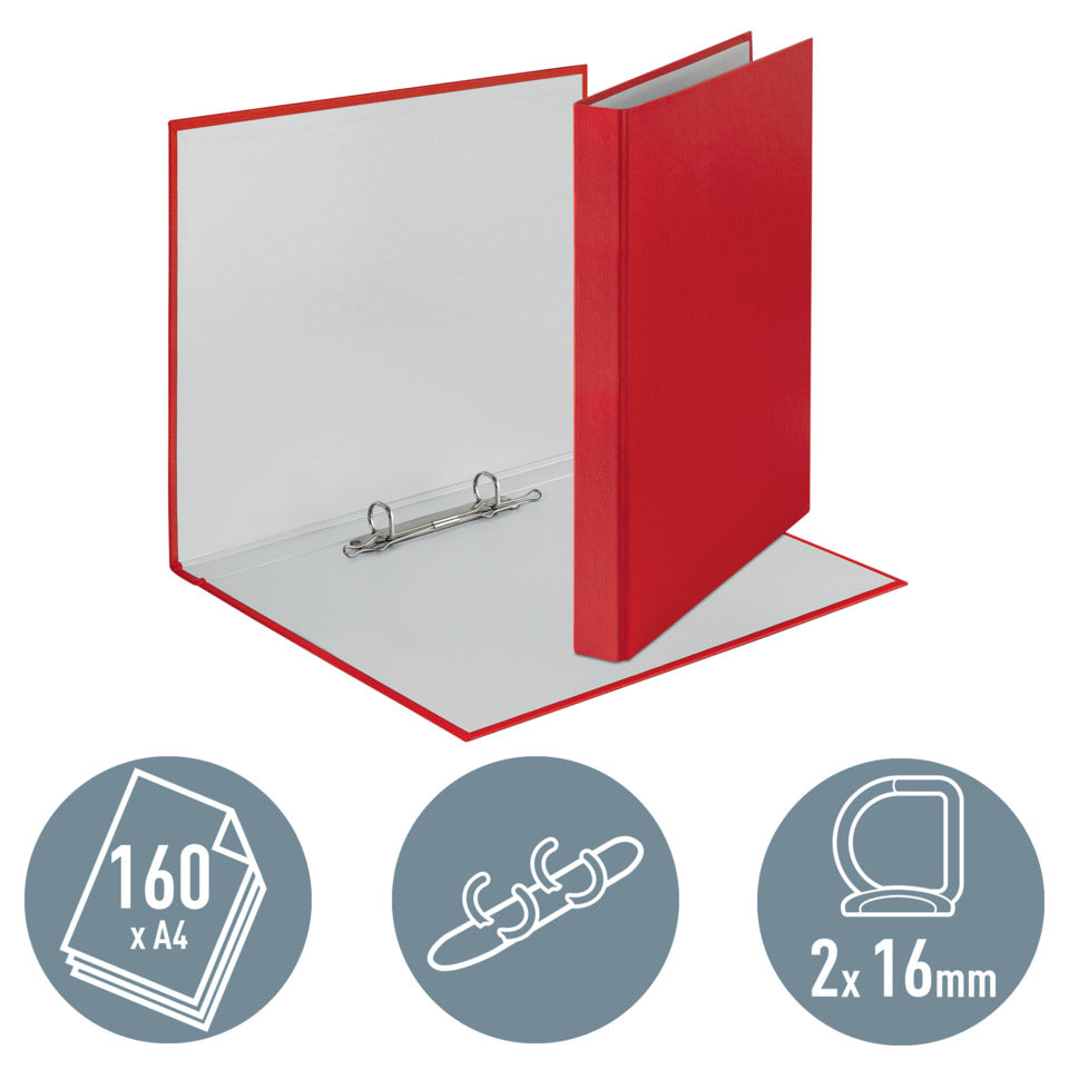 Ringbuch Standard, A4, PP, 2 Ringe, 16 mm, rot LEITZ 4209-00-25 LEITZ 4209-00-25  16mm  2Ringe