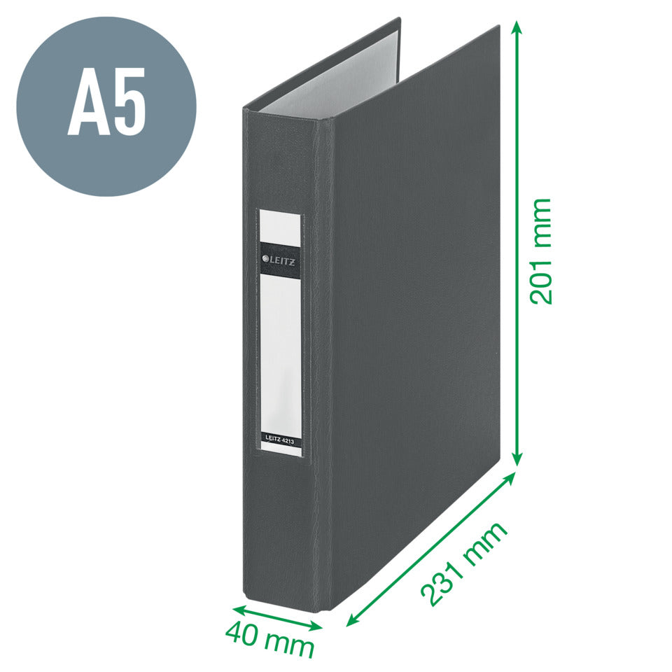 Ringbuch, A5, PP, 2 Ringe, 25 mm, blau LEITZ 4213-00-35 LEITZ 42130035  25mm  2Ringe