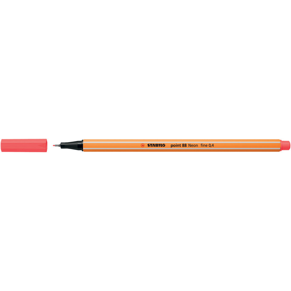 Fineliner point 88®, 0,4 mm, neonrot STABILO 88/040