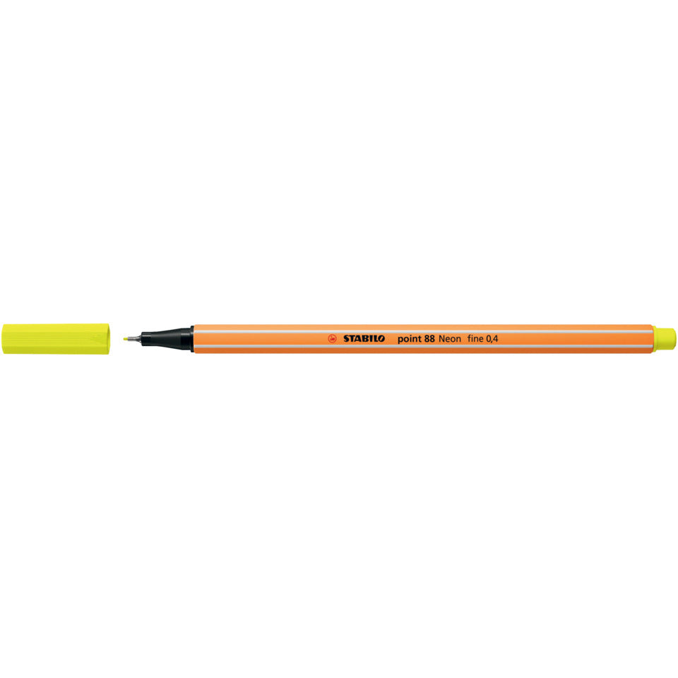 Fineliner point 88®, 0,4 mm, neongelb STABILO 88/024