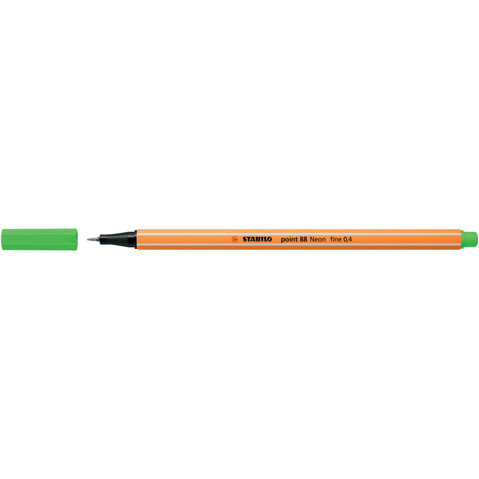 Fineliner point 88®, 0,4 mm, neongrün STABILO 88/033