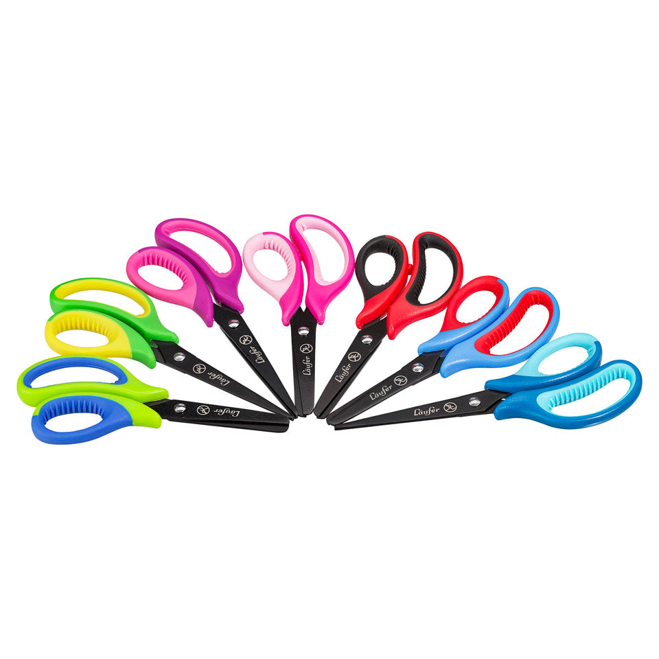 Bastelschere, 15 cm, Rechtshänder, hellblau/dunkelblau LÄUFER 87227