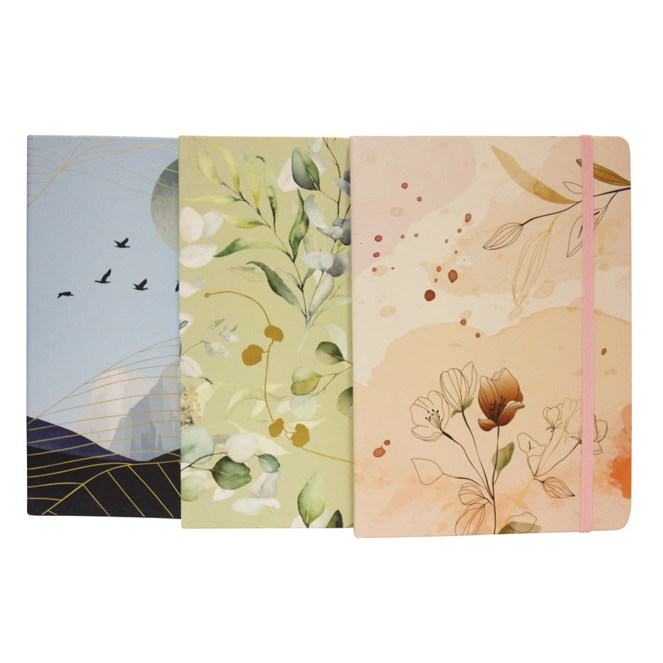 Notizbuch Watercolor, A5, 80g/m², 96 Blatt, liniert, sortiert DONAU 1350109-99