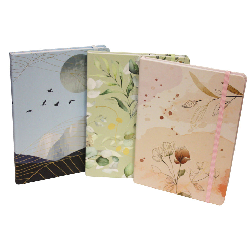 Notizbuch Watercolor, A5, 80g/m², 96 Blatt, liniert, sortiert DONAU 1350109-99