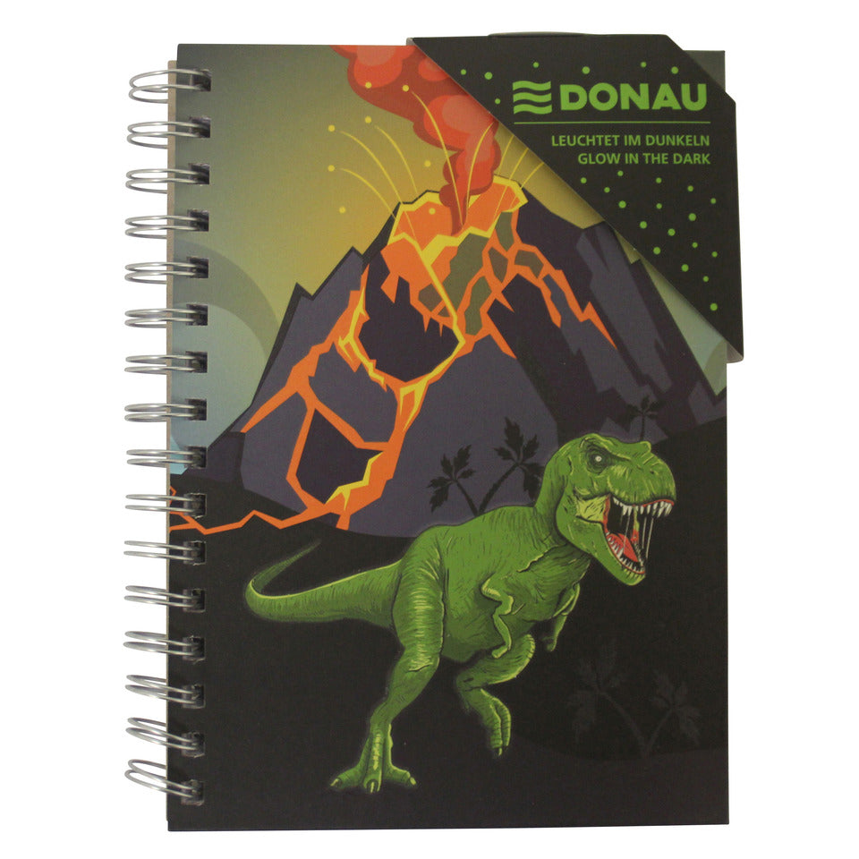 Spiralnotizbuch glow in the dark, A5, 80g/m², 96 Blatt, kariert, sortiert DONAU 1348106-99