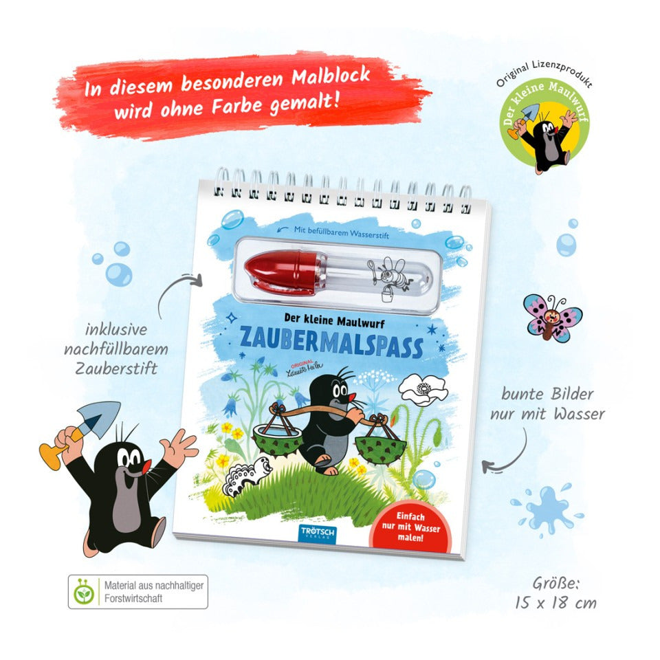 Malbuch Zaubermalspaß kleiner Maulwurf TRÖTSCH 20098N TRÖTSCH 20098N kleiner Maulwurf