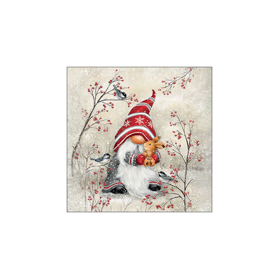 Weihnachtsserviette Wichtel, 33 x 33 cm, 20 Stück AMBIENTE 33318905 AMBIENTE 33318905  20ST