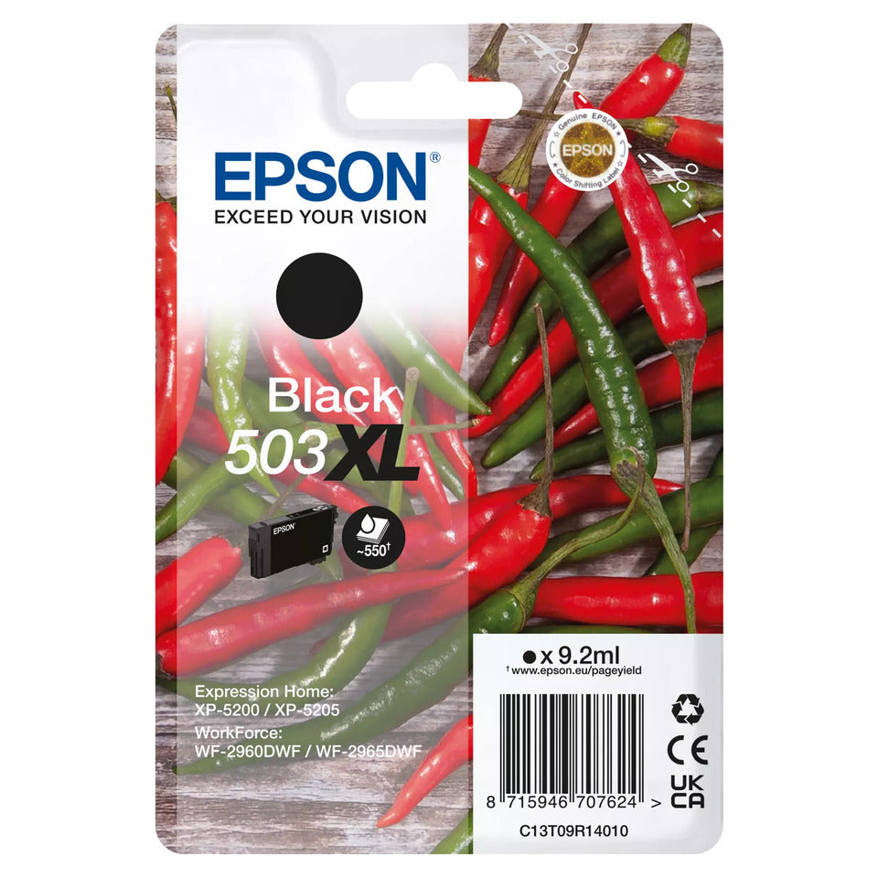 Inkjetpatrone Nr.503XL, 550 Seiten,  schwarz EPSON C13T09R14010