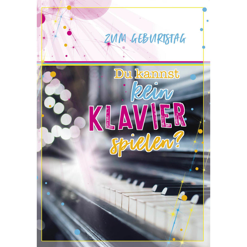 Geburtstagskarte Klavier mit Sound, A4 APOLLO 97675 APOLLO 97675 m.Musik