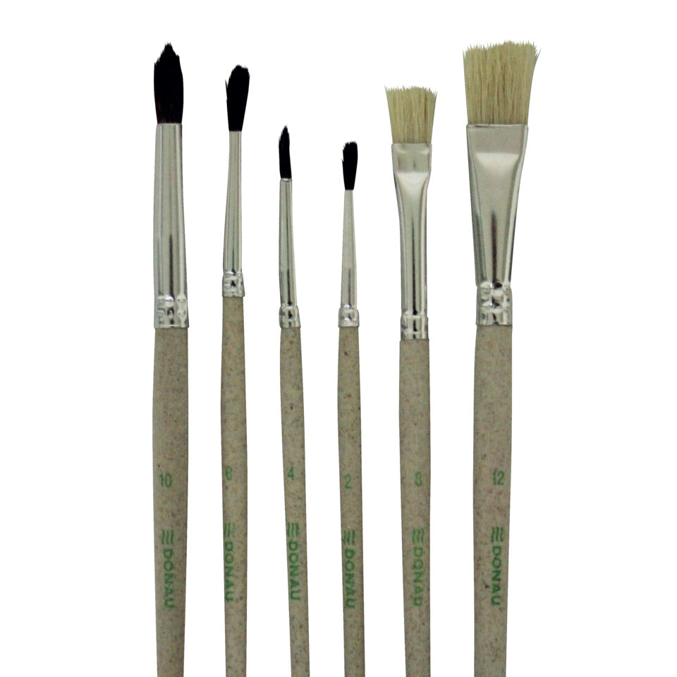 Haarpinselset ÖKO, 6 Stück DONAU 5340201-70