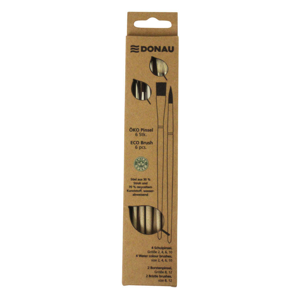 Haarpinselset ÖKO, 6 Stück DONAU 5340201-70