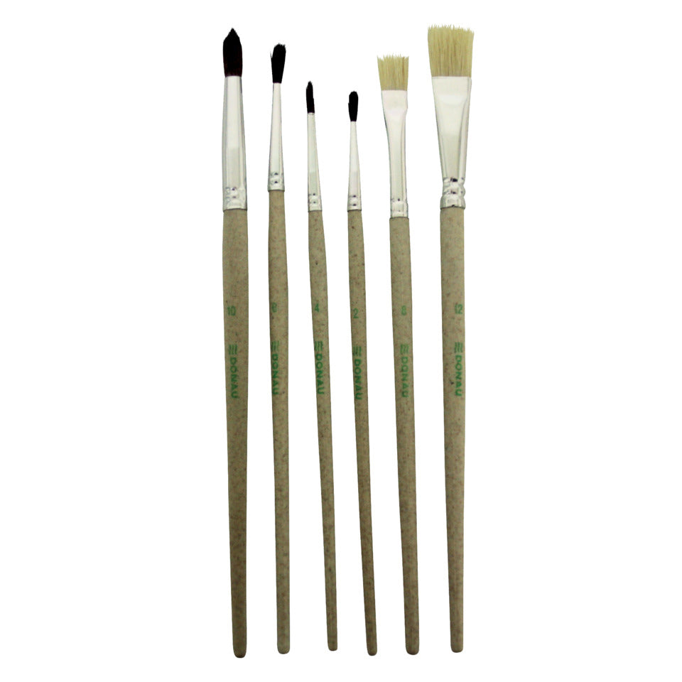 Haarpinselset ÖKO, 6 Stück DONAU 5340201-70