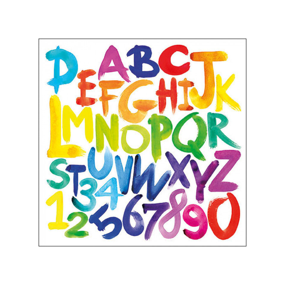 Motivserviette Schulanfang ABC, 33 x 33 cm, 3-lagig, 20 Stück AMBIENTE 13317180 AMBIENTE 13317180 20ST