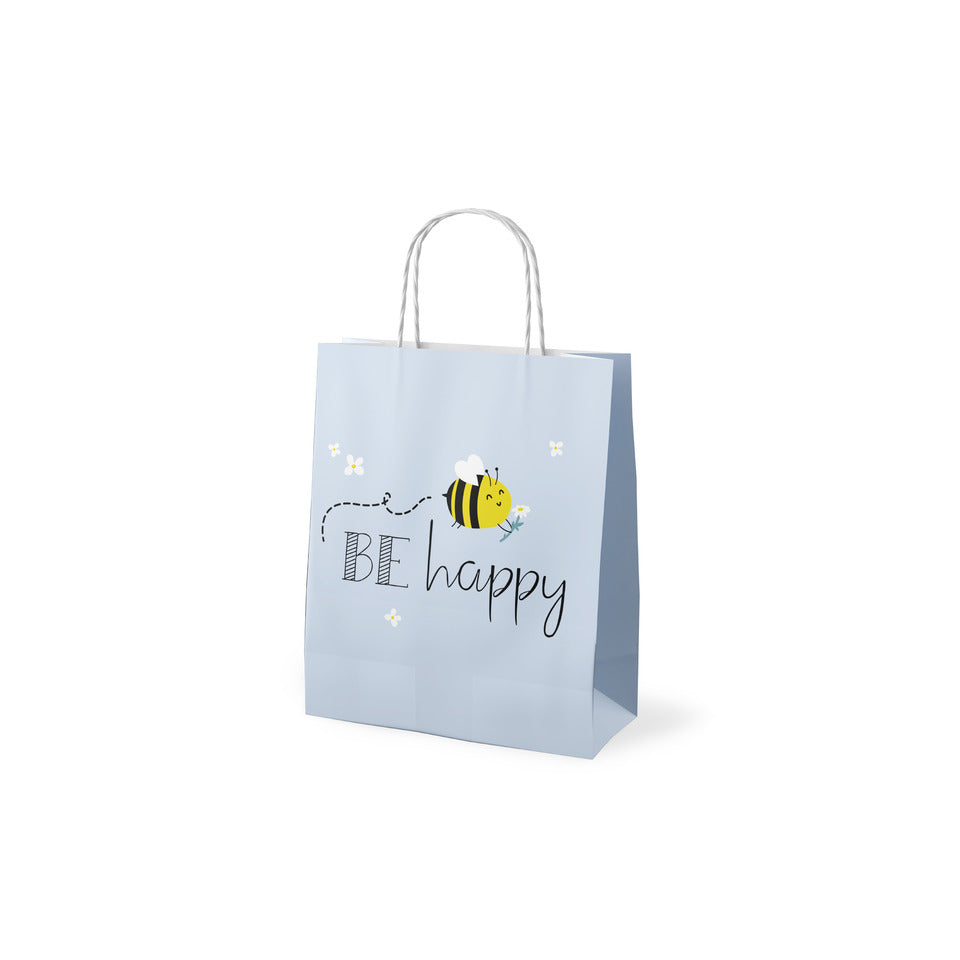 Geschenktragetasche Be happy Biene , 20 x 9 x 24 cm FÜR DICH 991589 FÜR DICH 991589 20x9x24cm