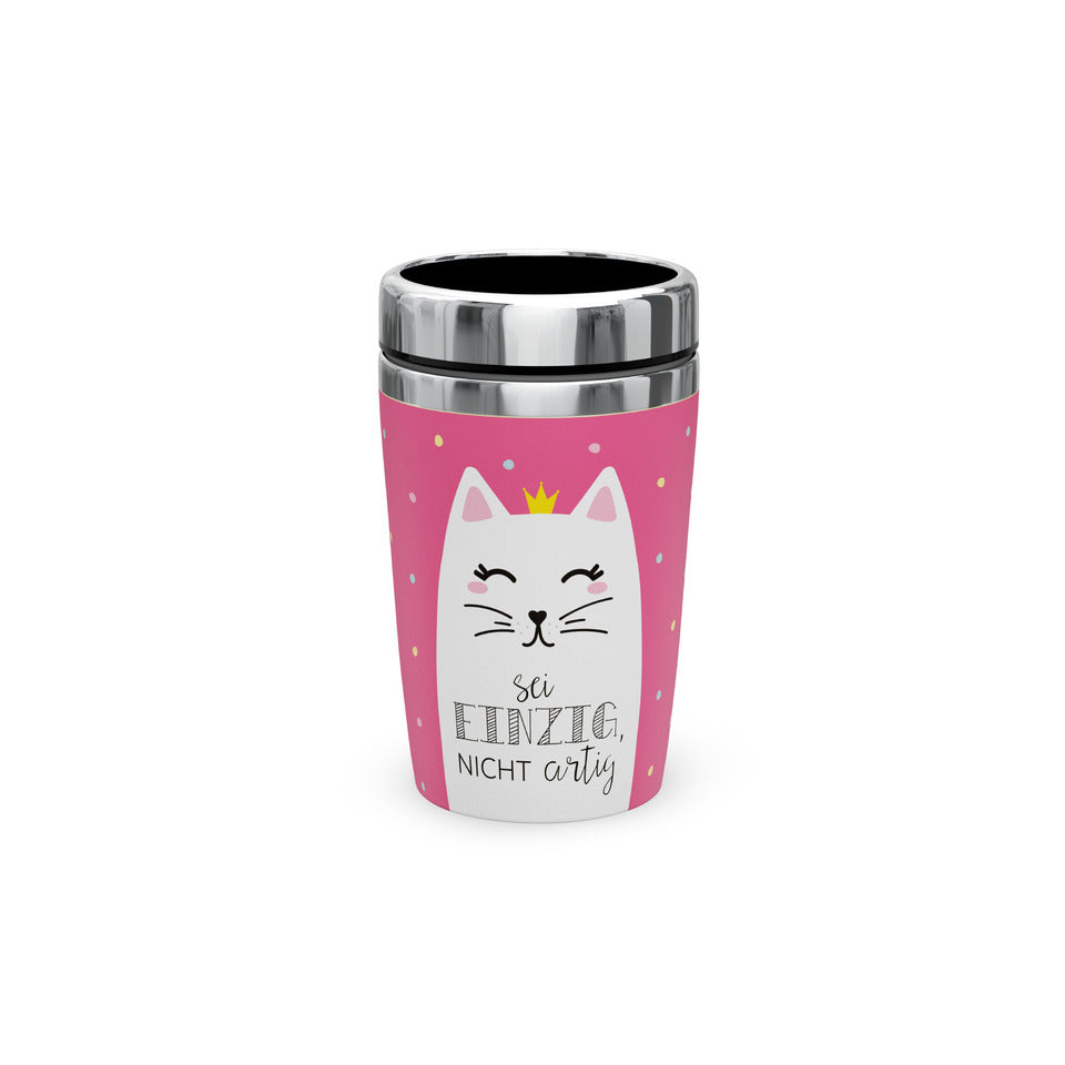 Thermobecher to go Zoofreunde Katze - Sei einzig nicht artig, 240 ml FÜR DICH 388581 FÜR DICH 388581 240ml