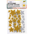 Moosgummi Glitter Sticker Herzen, 40 Stück, gold/silber sortiert FOLIA 23792 FOLIA 23792 Sterne 40ST go/sil