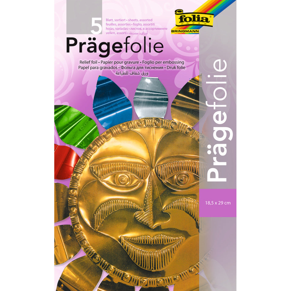 Metallfolie, 19,30cm, 5 Stück, sortiert FOLIA 505 FOLIA 505 19,30cm Hartmetall