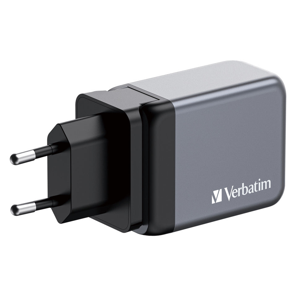 Ladegerät Steckdose, 1x USB-A/2x USB-C, 65 Watt VERBATIM 32201 VERBATIM 32201 GNC-65 GaN 65Watt
