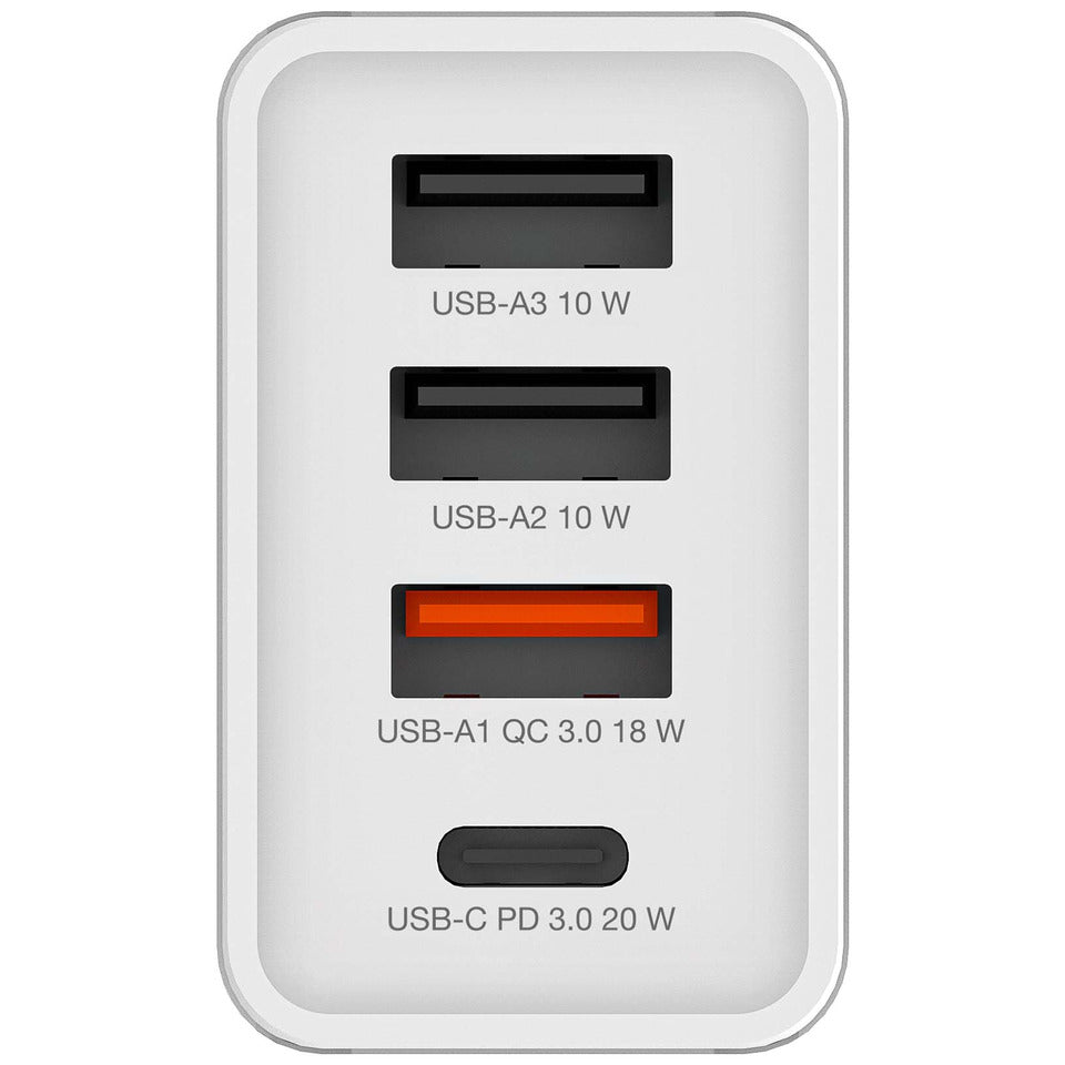 Ladegerät Steckdose 3x USB-A/1x USB-C, 30 Watt VERBATIM 49701 VERBATIM 49701 CHR-30EU2 GaN 30Watt