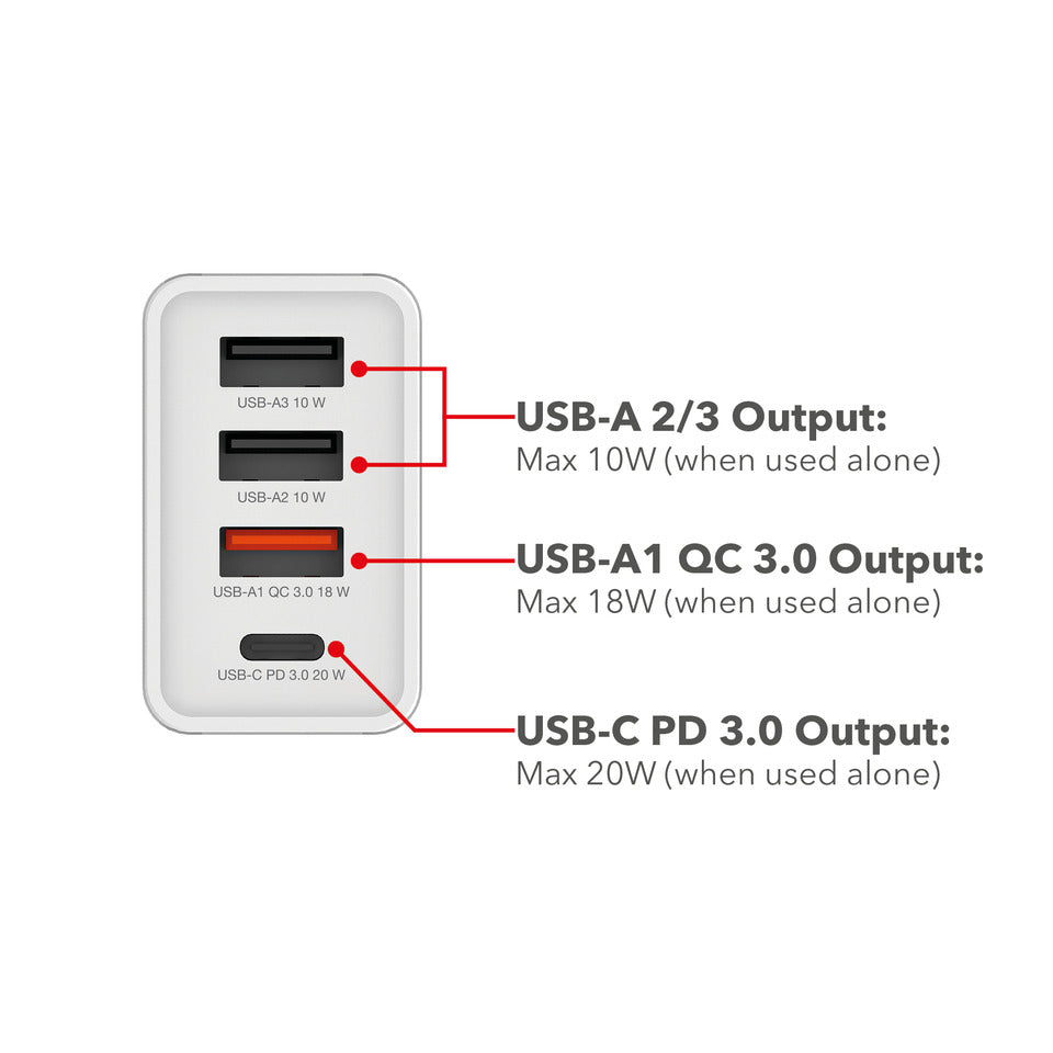 Ladegerät Steckdose 3x USB-A/1x USB-C, 30 Watt VERBATIM 49701 VERBATIM 49701 CHR-30EU2 GaN 30Watt