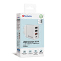 Ladegerät Steckdose 3x USB-A/1x USB-C, 30 Watt VERBATIM 49701 VERBATIM 49701 CHR-30EU2 GaN 30Watt